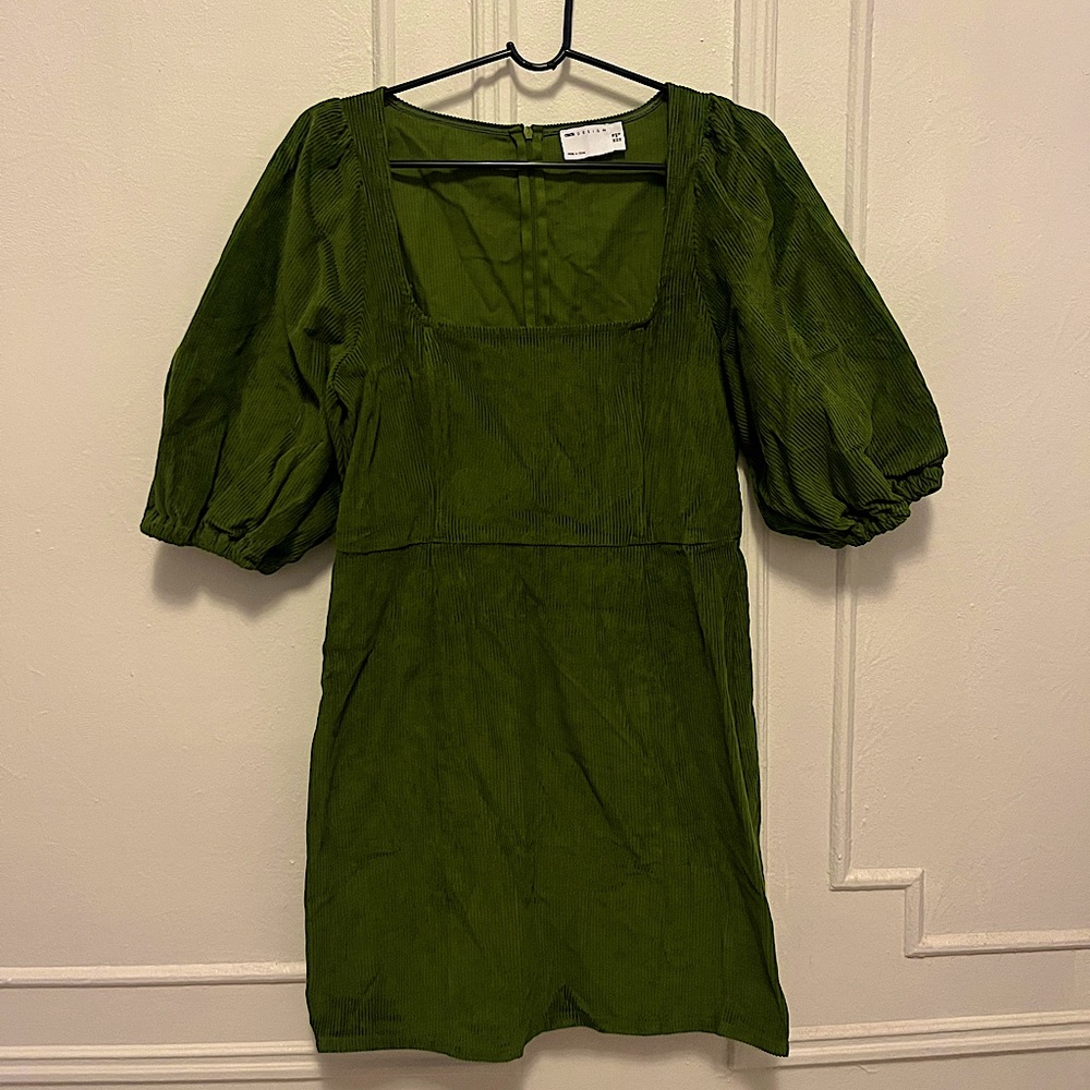 ASOS Green Cord Dress Never Worn Size 8